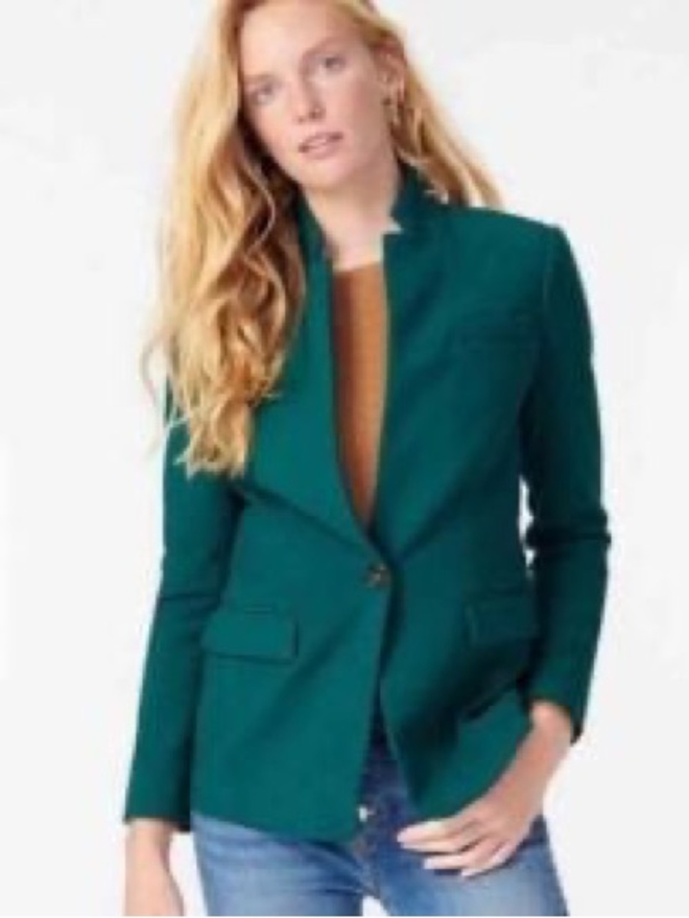 J.Crew Regent Blazer in a dark forest or spruce green